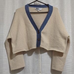 Beach Riot Judith‎ Cardigan Sweater Small Cream Cropped Fresh Prep minimalist